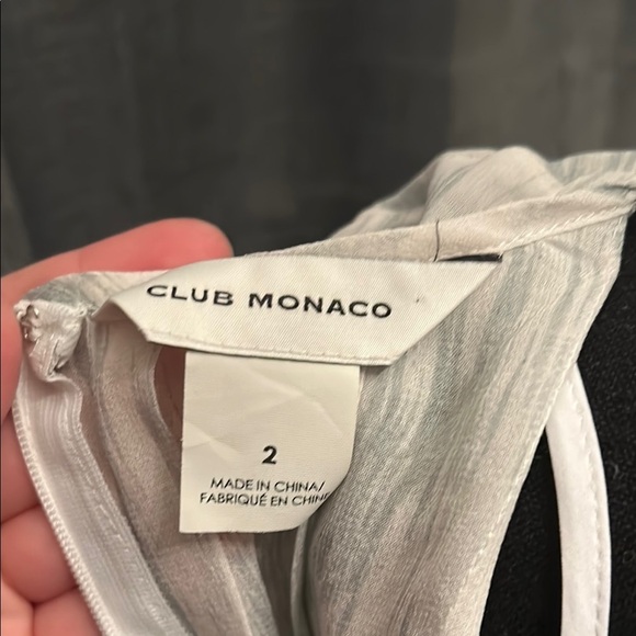 Club Monaco White Sheath Dress with Bishop Sleeves - Picture 2 of 4